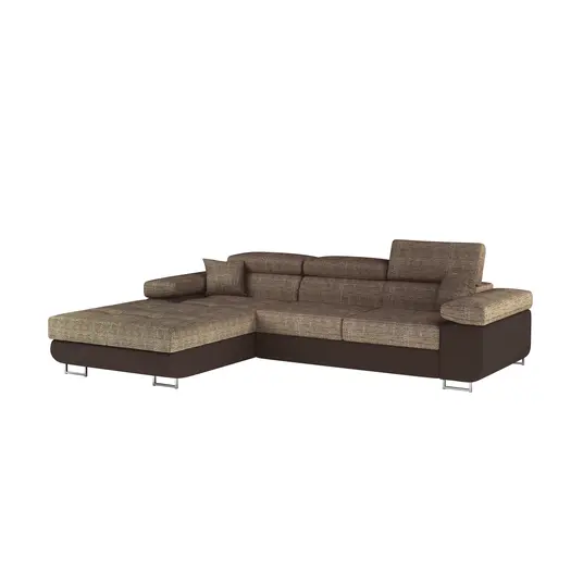 Kampinė sofa Armando su patalynės dėže, audinys Berlin 03, Soft 66