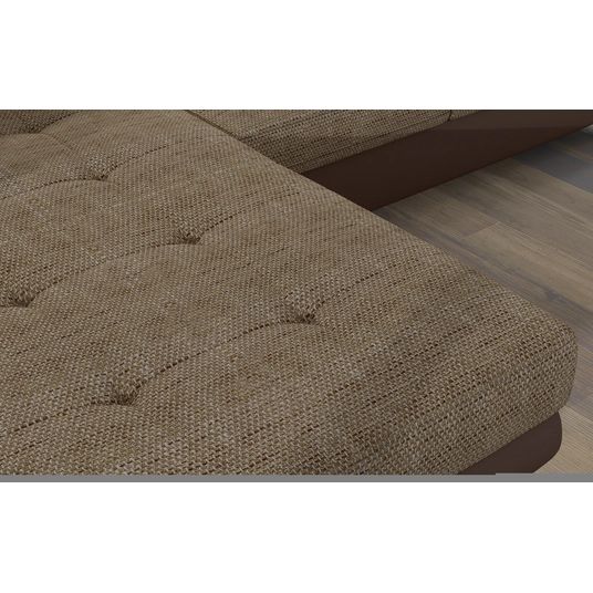 Kampinė sofa Armando su patalynės dėže, audinys Berlin 03, Soft 66