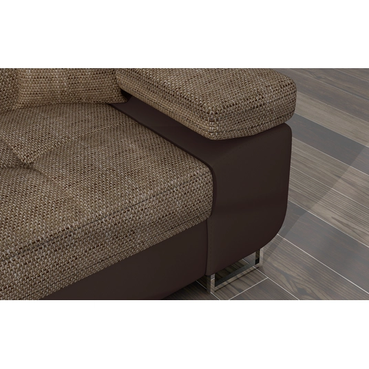 Kampinė sofa Armando su patalynės dėže, audinys Berlin 03, Soft 66