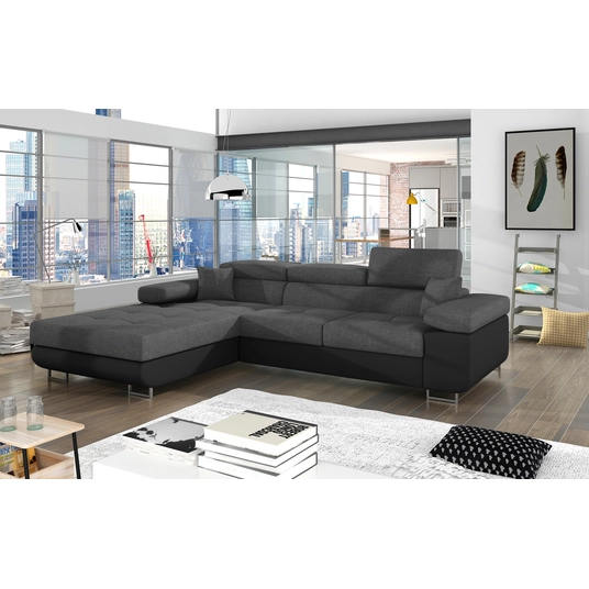 Kampinė sofa Armando su patalynės dėže, audinys Sawana 21, Soft 11