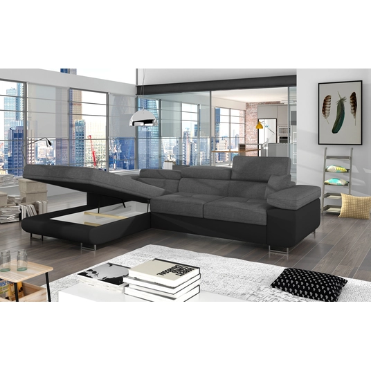 Kampinė sofa Armando su patalynės dėže, audinys Sawana 21, Soft 11