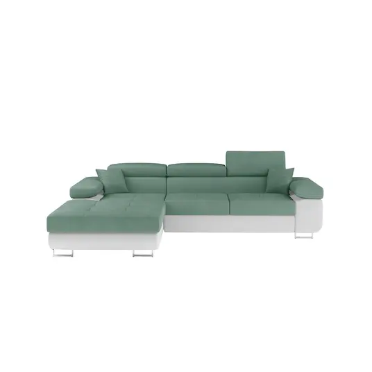 Kampinė sofa Armando su patalynės dėže, audinys Soro 34, Soft 17