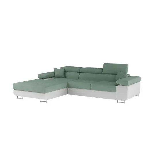 Kampinė sofa Armando su patalynės dėže, audinys Soro 34, Soft 17