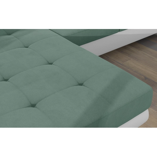 Kampinė sofa Armando su patalynės dėže, audinys Soro 34, Soft 17