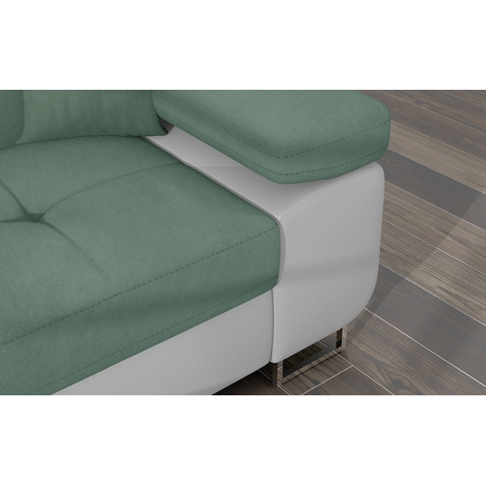 Kampinė sofa Armando su patalynės dėže, audinys Soro 34, Soft 17