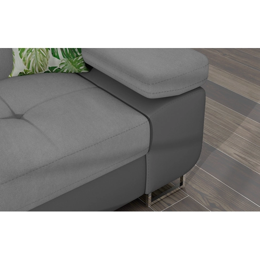 Kampinė sofa Armando su patalynės dėže, audinys Soro 83, Soft 29