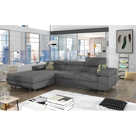 Kampinė sofa Armando su patalynės dėže, audinys Cover 83, Jungle 37