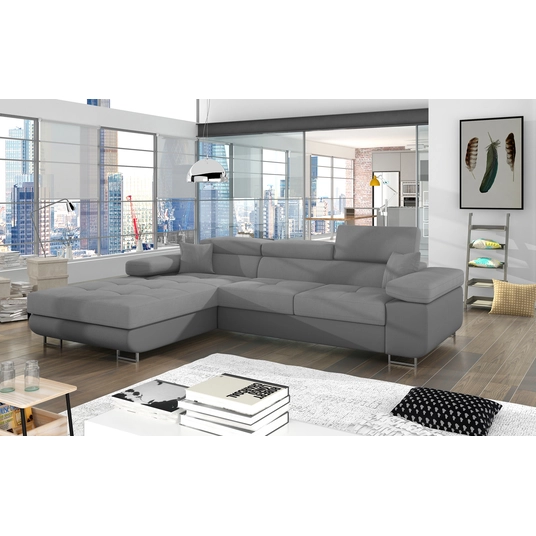 Kampinė sofa Armando su patalynės dėže, audinys Soro 83, Soft 29