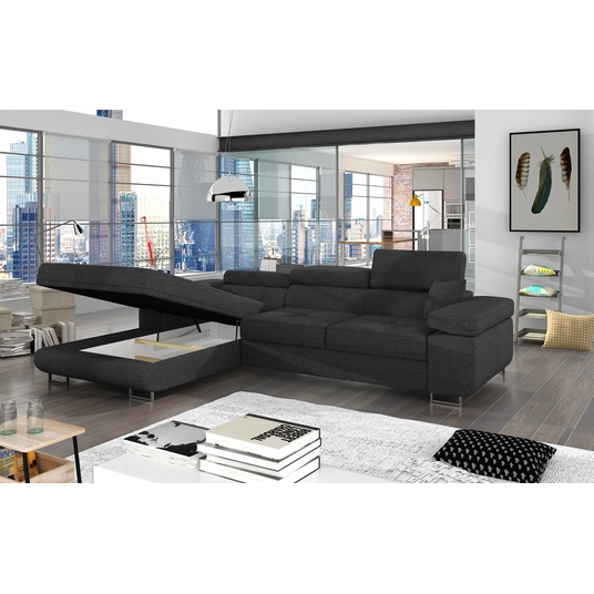 Kampinė sofa Armando su patalynės dėže, audinys Inari 96