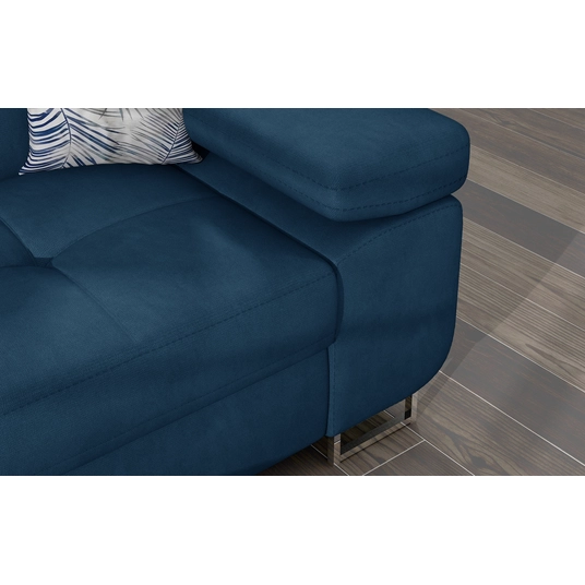 Kampinė sofa Armando su patalynės dėže, audinys Kronos 09, Botanical 80
