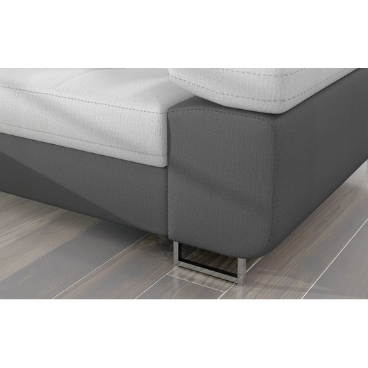 Kampinė sofa Armando su patalynės dėže, audinys Monolith 84, Monolith 97