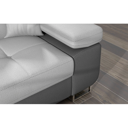 Kampinė sofa Armando su patalynės dėže, audinys Monolith 84, Monolith 97