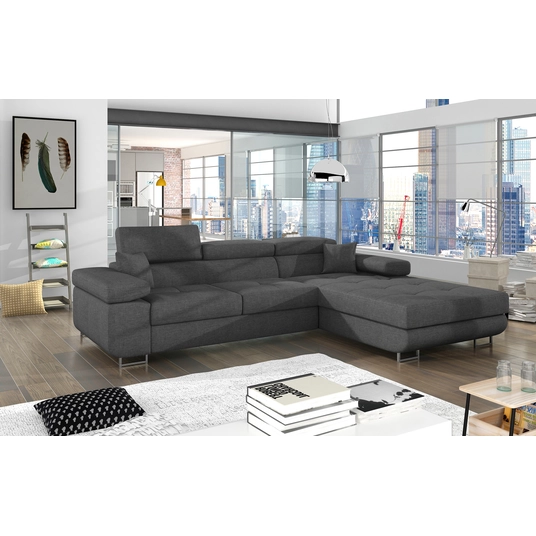 Kampinė sofa Armando su patalynės dėže, audinys Sawana 21