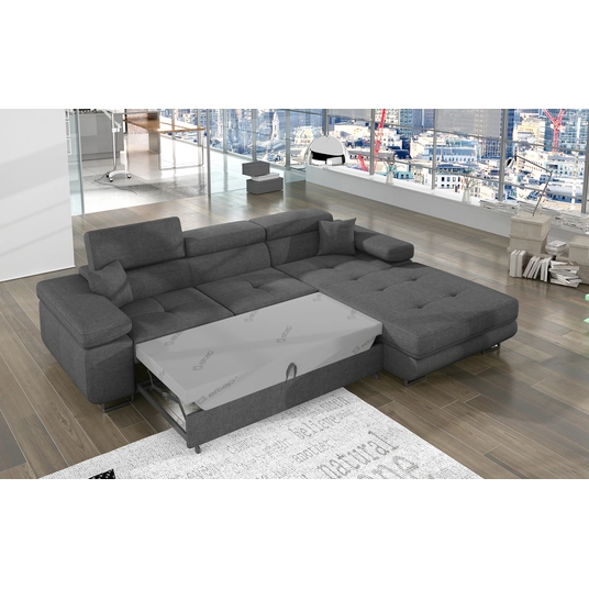 Kampinė sofa Armando su patalynės dėže, audinys Sawana 21
