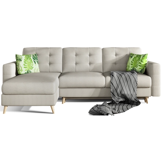 Kampinė sofa Asgard su patalynės dėže, audinys Cover 02, Jungle 32