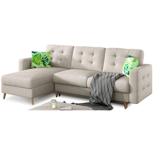 Kampinė sofa Asgard su patalynės dėže, audinys Cover 02, Jungle 32