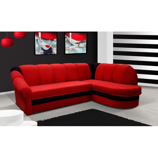 Kampinė sofa Benano su patalynės dėže, audinys Alova 46, Alova 04