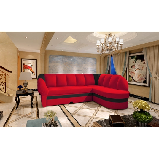 Kampinė sofa Benano su patalynės dėže, audinys Alova 46, Alova 04