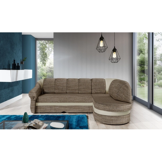 Kampinė sofa Benano su patalynės dėže, audinys Berlin 03, Soft 33