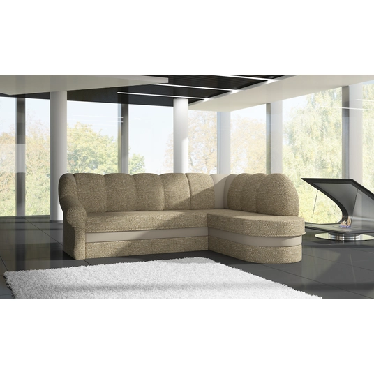 Kampinė sofa Benano su patalynės dėže, audinys Berlin 03, Soft 33