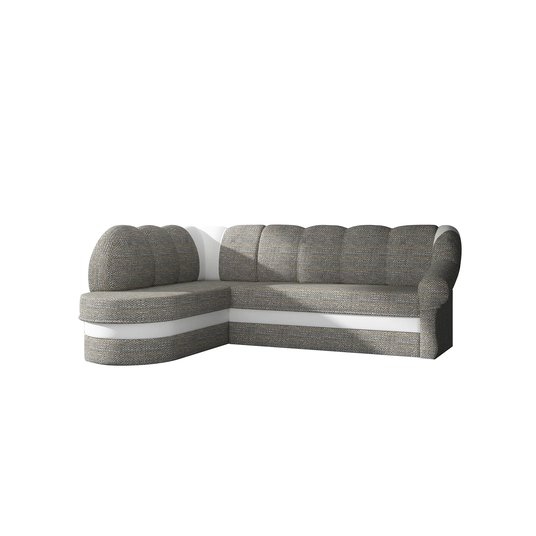 Kampinė sofa Benano su patalynės dėže, audinys Berlin 01, Soft 17