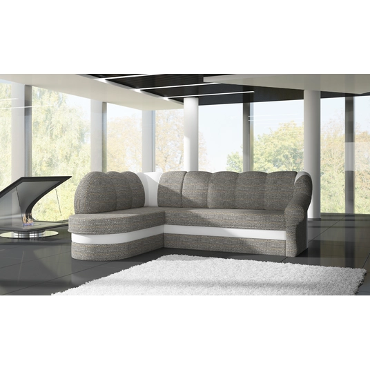 Kampinė sofa Benano su patalynės dėže, audinys Berlin 01, Soft 17