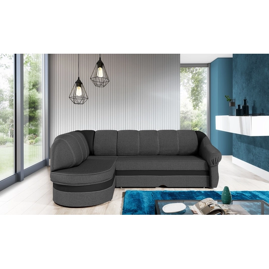 Kampinė sofa Benano su patalynės dėže, audinys Sawana 05, Soft 11