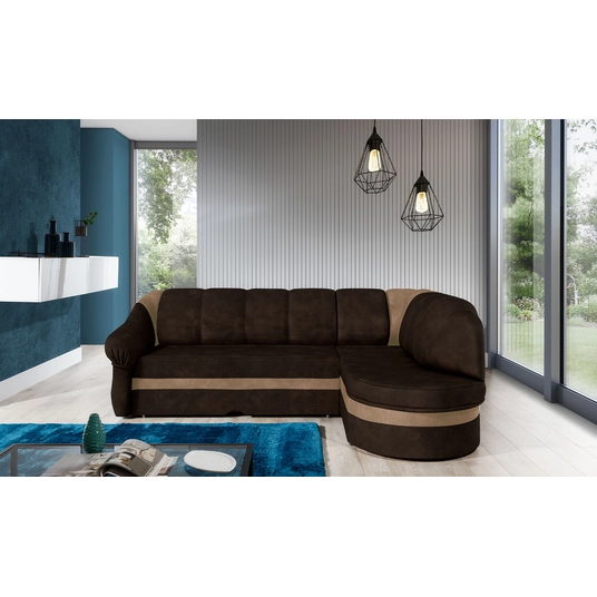 Kampinė sofa Benano su patalynės dėže, audinys Monolith 29, Monolith 09