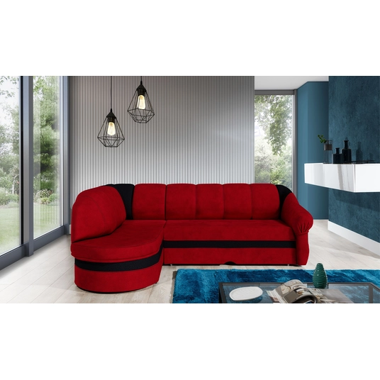 Kampinė sofa Benano su patalynės dėže, audinys Alova 46, Alova 04