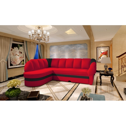 Kampinė sofa Benano su patalynės dėže, audinys Alova 46, Alova 04