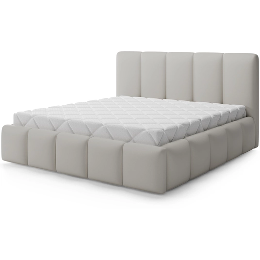 Lova Edvige Soft 17 be grotelių, be patalynės dėžės 180x200, balta spalva