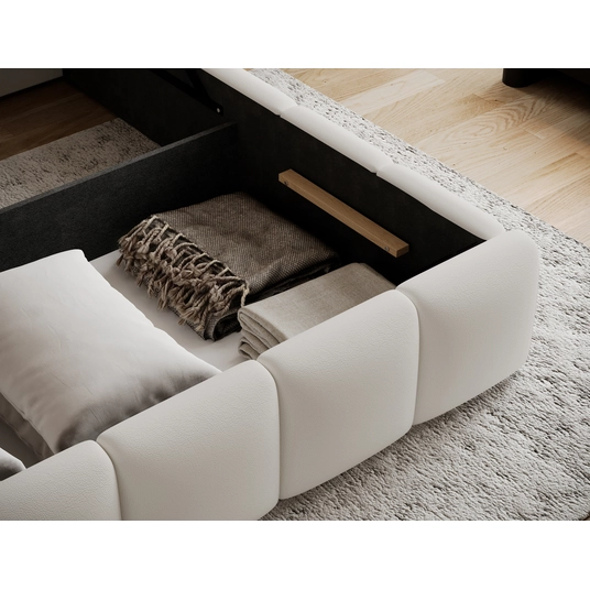 Lova Edvige Soft 17 be grotelių, be patalynės dėžės 180x200, balta spalva