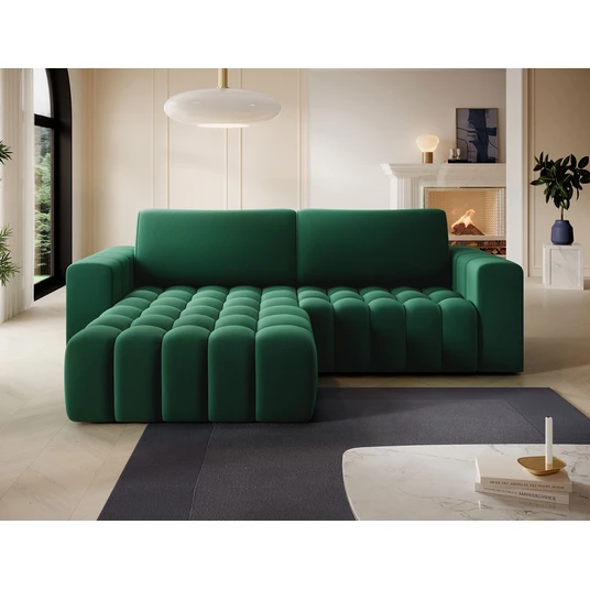 Kampinė sofa Bonett su patalynės dėže, audinys Kronos 19