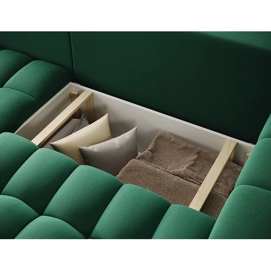 Kampinė sofa Bonett su patalynės dėže, audinys Kronos 19