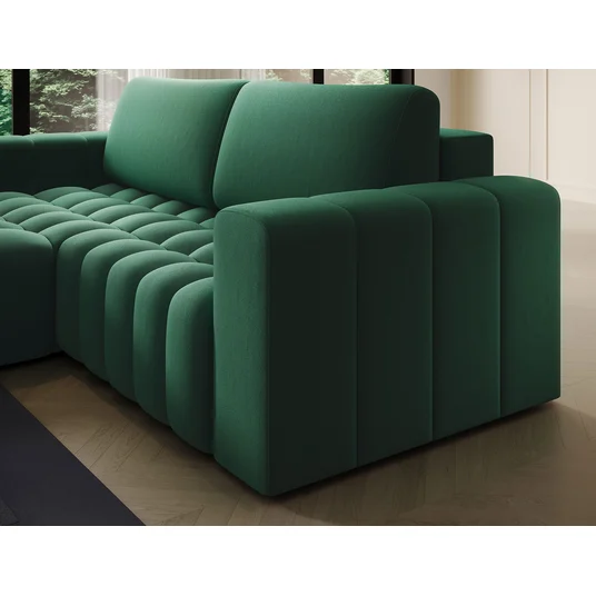 Kampinė sofa Bonett su patalynės dėže, audinys Kronos 19