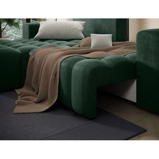Kampinė sofa Bonett su patalynės dėže, audinys Monolith 37