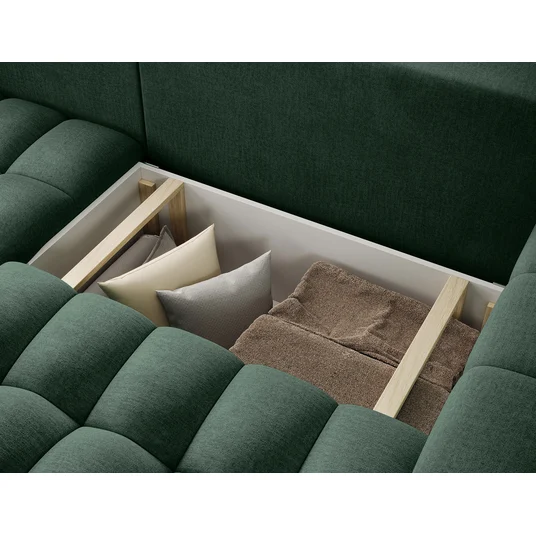 Kampinė sofa Bonett su patalynės dėže, audinys Monolith 37