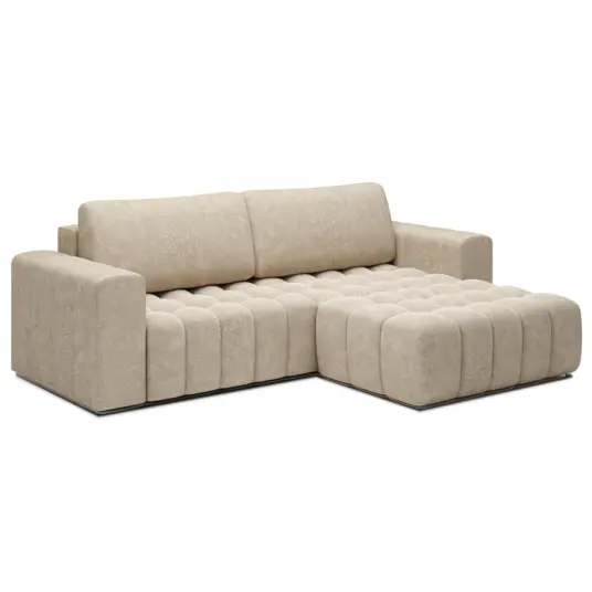 Kampinė sofa Bonett su patalynės dėže, audinys Dora 21