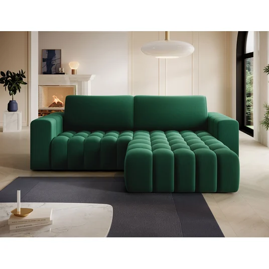 Kampinė sofa Bonett su patalynės dėže, audinys Kronos 19