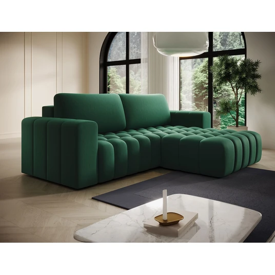 Kampinė sofa Bonett su patalynės dėže, audinys Kronos 19