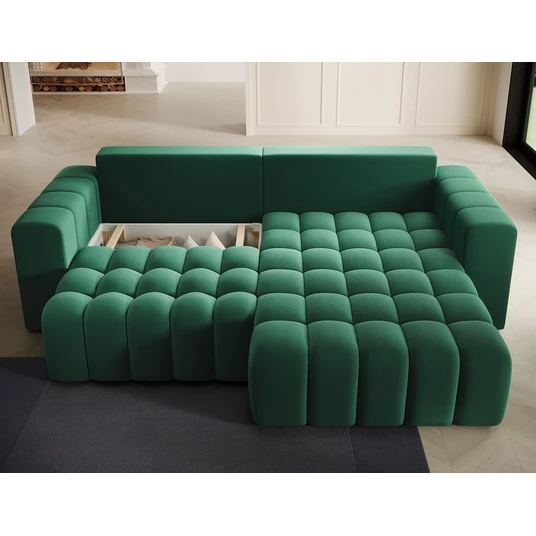Kampinė sofa Bonett su patalynės dėže, audinys Kronos 19