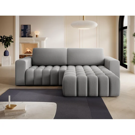 Kampinė sofa Bonett su patalynės dėže, audinys Paros 05