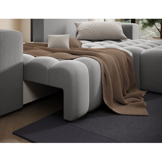 Kampinė sofa Bonett su patalynės dėže, audinys Paros 05