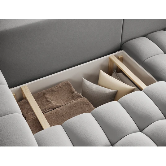 Kampinė sofa Bonett su patalynės dėže, audinys Paros 05