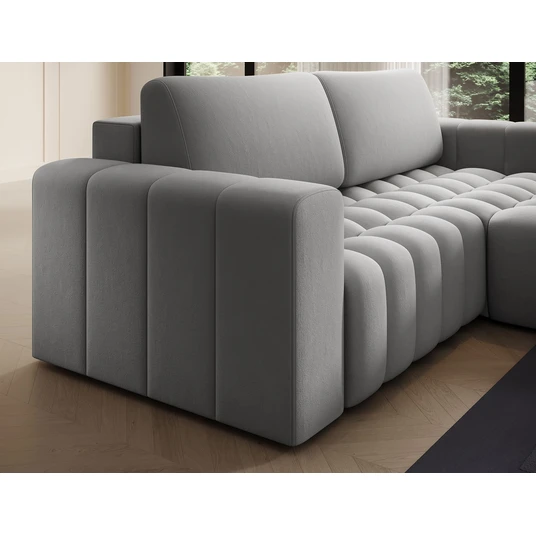 Kampinė sofa Bonett su patalynės dėže, audinys Paros 05