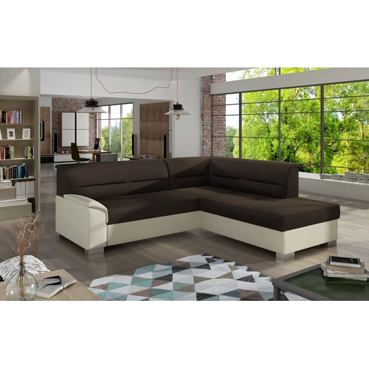 Kampinė sofa Bergen su patalynės dėže, audinys Sawana 26, Soft 33