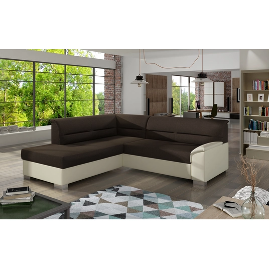 Kampinė sofa Bergen su patalynės dėže, audinys Sawana 26, Soft 33