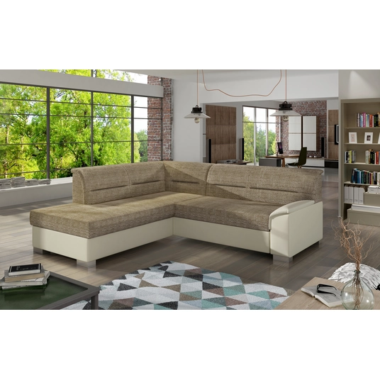 Kampinė sofa Bergen su patalynės dėže, audinys Berlin 03, Soft 33