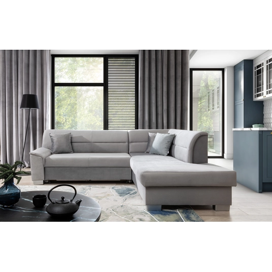 Kampinė sofa Bergen su patalynės dėže, audinys Monolith 84, Monolith 85
