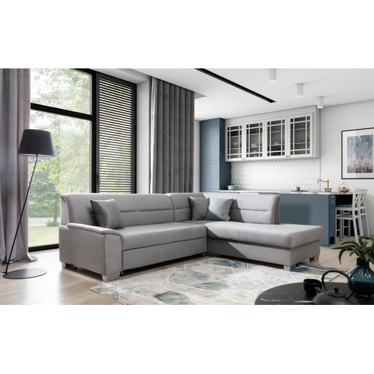 Kampinė sofa Bergen su patalynės dėže, audinys Monolith 84, Monolith 85